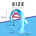 Inflatable PVC Shark Sprinkler Arch Tiup Mainan Anak-anak